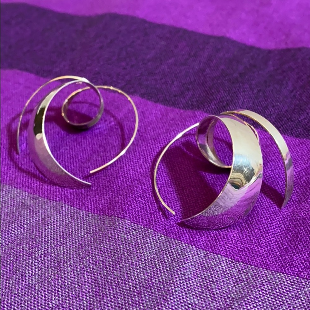 Sterling Threader Statement Earrings - image 5